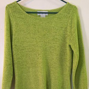 Tangy Green Long Sleeve Knit Top